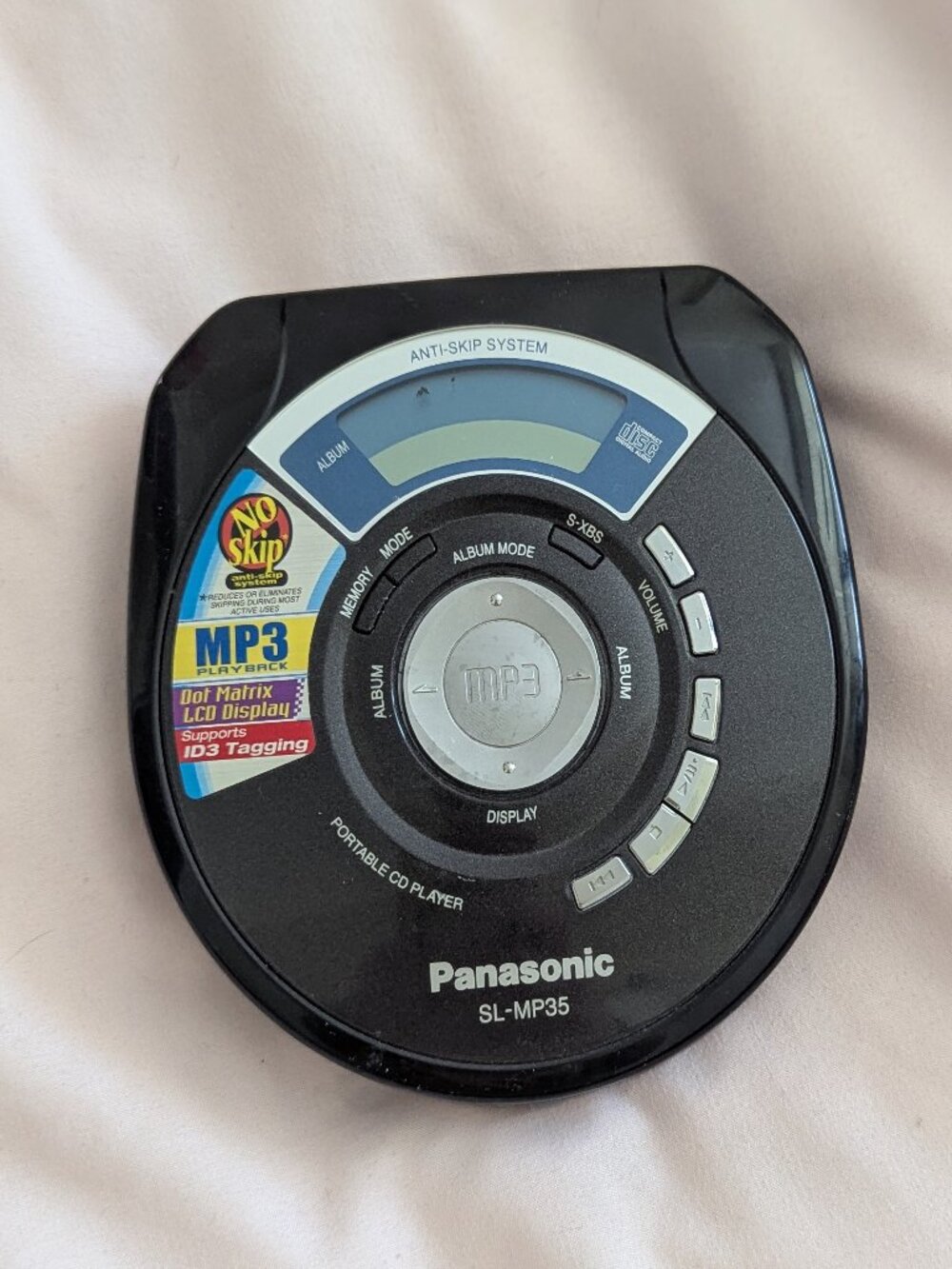Panasonic Black SL-MP35 Portable CD MP3 Player